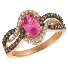 Le Vian Chocolatier Ring featuring Bubble Gum Pink Sapphire Chocolate Diamonds