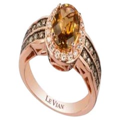 Le Vian Chocolatier Ring aus Karamellquarz mit schokoladenbraunen Diamanten