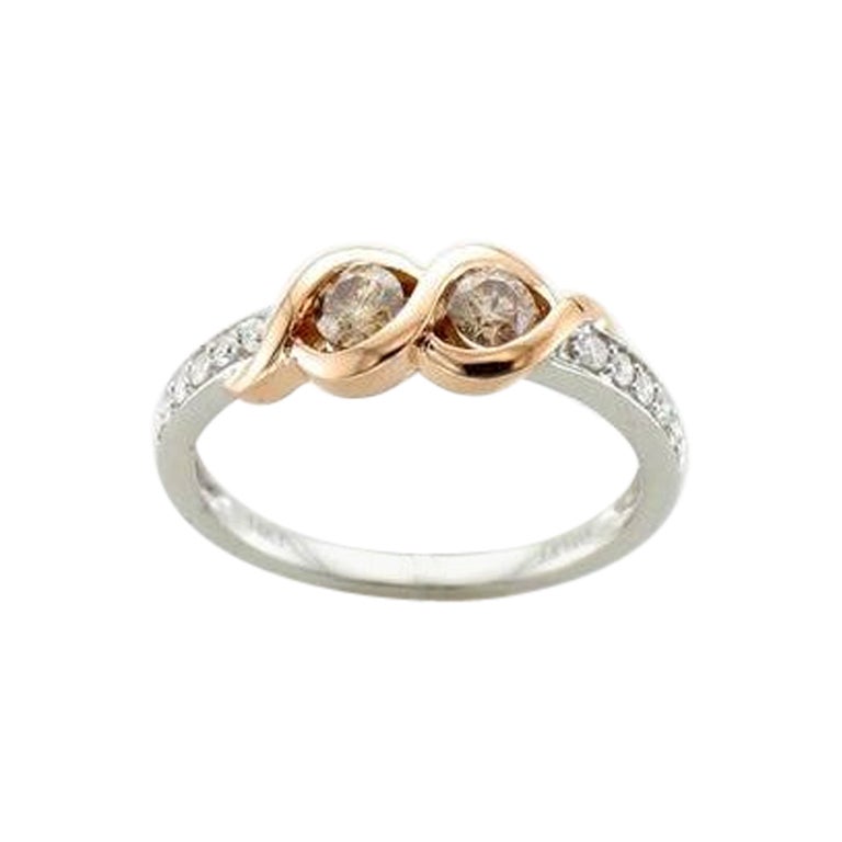 Anello Le Vian Chocolatier con diamanti al cioccolato, set di diamanti alla vaniglia in vendita