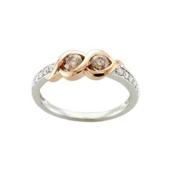 Anello Le Vian Chocolatier con diamanti al cioccolato, set di diamanti alla vaniglia
