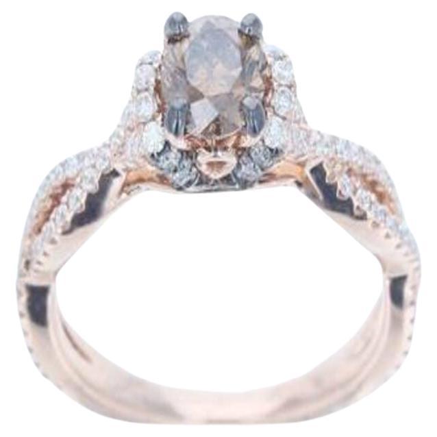 La bague Le Vian Chocolatier avec diamants chocolat et diamants Vanilla sertis