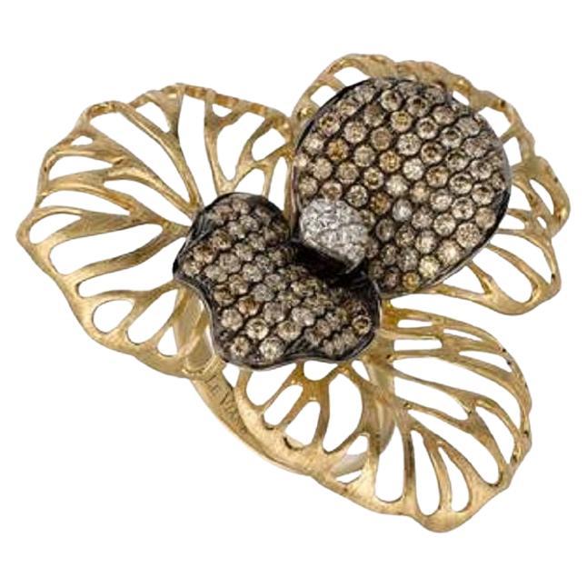 Anillo Le Vian Chocolatier con diamantes de chocolate, conjunto de diamantes de vainilla