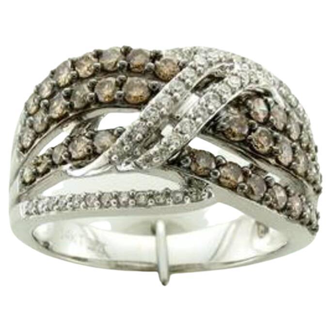 Anello Le Vian Chocolatier con diamanti al cioccolato, set di diamanti alla vaniglia