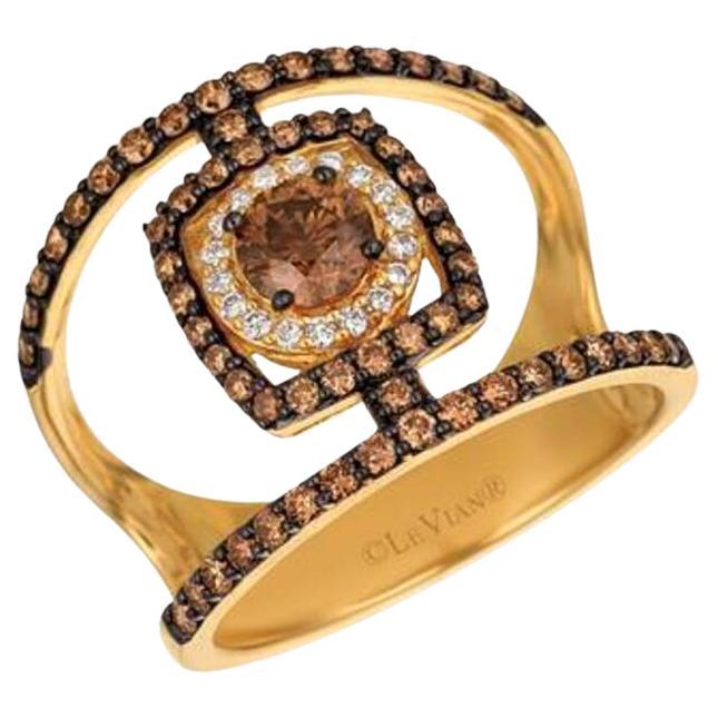 Le Vian Chocolatier Ring featuring Chocolate Diamonds, Vanilla Diamonds set  For Sale