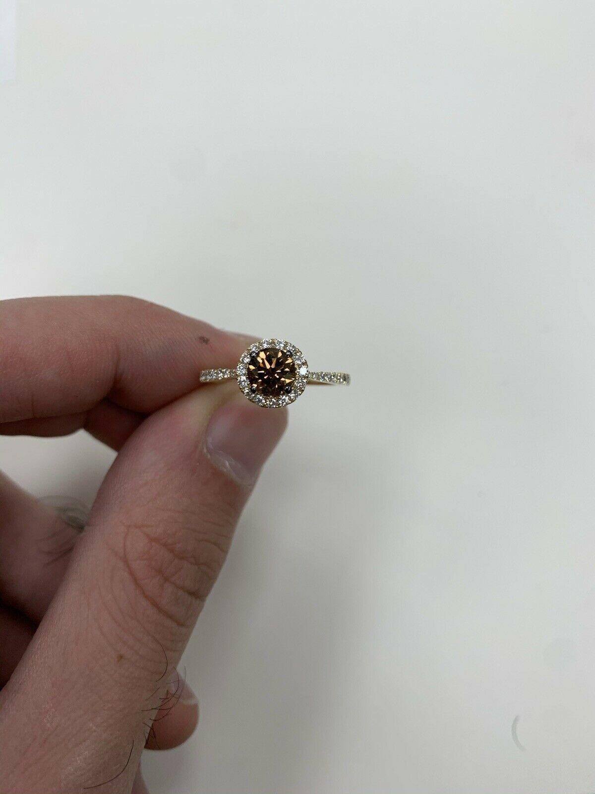 Le Vian Chocolatier Ring mit Schokoladen-Diamanten, Vanille-Diamanten, gefasst in 14K Gelbgold
