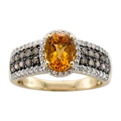 Le Vian Bague Chocolatier avec citrine cannelle et diamants chocolat