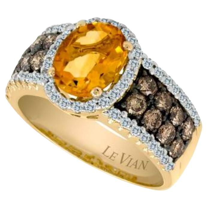 Le Vian Chocolatier Ring featuring Cinnamon Citrine Chocolate Diamonds