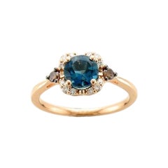 Le Vian Chocolatier Ring featuring Deep Sea Blue Topaz Chocolate Diamonds ,