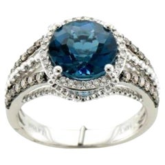 Le Vian Chocolatier Ring featuring Deep Sea Blue Topaz Chocolate Diamonds , 