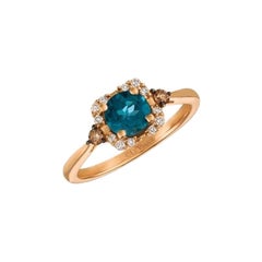 Le Vian Chocolatier Ring featuring Deep Sea Blue Topaz Chocolate Diamonds