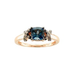 Le Vian Chocolatier Ring Featuring Deep Sea Blue Topaz Chocolate Diamonds