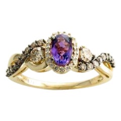 Le Vian Bague Chocolatier avec améthyste en forme de raisin et diamants chocolat