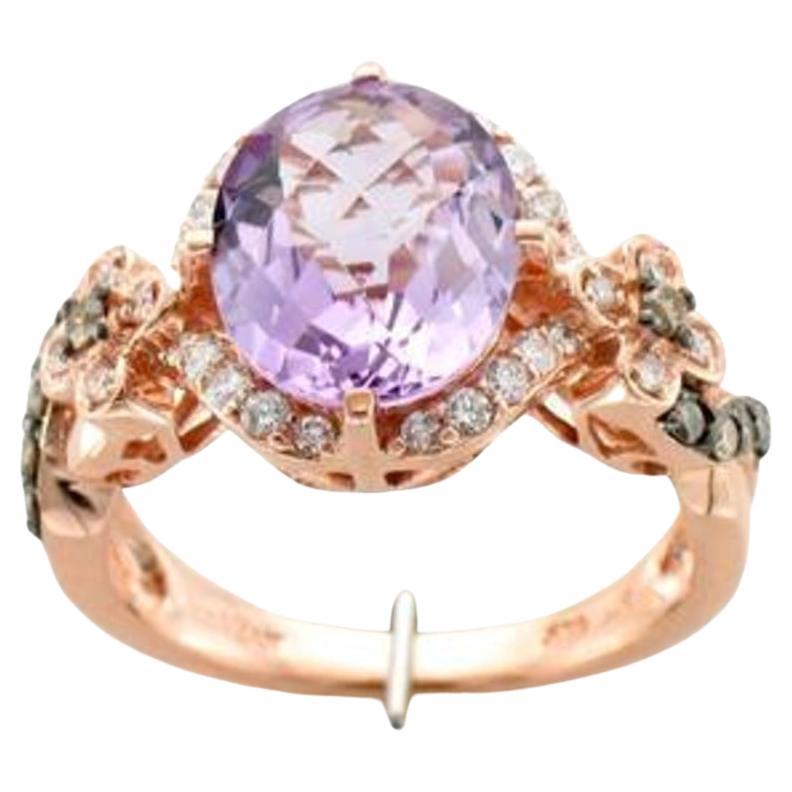 Le Vian Chocolatier Ring Featuring Grape Amethyst Vanilla Diamonds For Sale