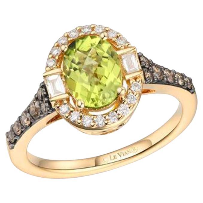 Le Vian Chocolatier Ring mit grünem Apfel-Peridot und schokoladenbraunen Diamanten im Angebot