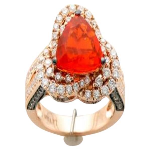 Le Vian Chocolatier Ring featuring Neon Tangerine Fire Opal Vanilla Diamonds For Sale