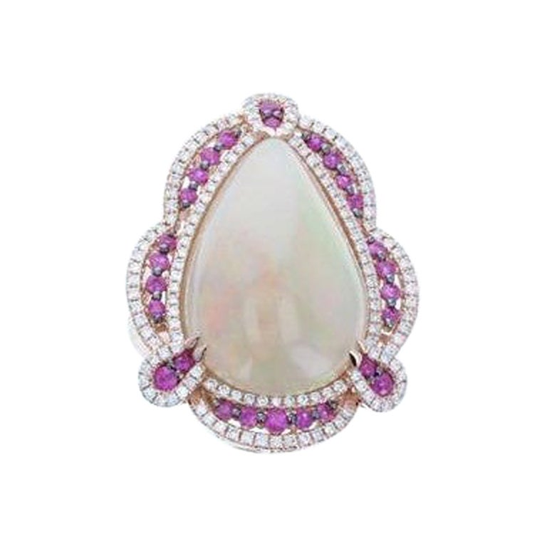Le Vian Chocolatier Ring mit neopolitanischem Opal, Passion Rubin Schokoladenbraun