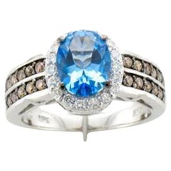 Le Vian Chocolatier Ring Featuring Ocean Blue Topaz Chocolate Diamonds