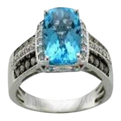 Le Vian Chocolatier Ring Featuring Ocean Blue Topaz Chocolate Diamonds