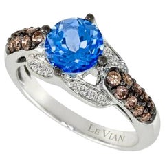 Le Vian Chocolatier Ring featuring Ocean Blue Topaz Chocolate Diamonds