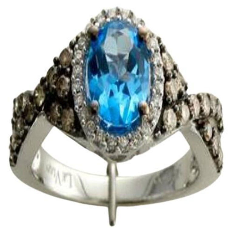 Le Vian Chocolatier Ring Featuring Ocean Blue Topaz Chocolate Diamonds