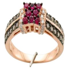 Anello Le Vian Chocolatier con diamanti di cioccolato Rubino della Passione, Vaniglia