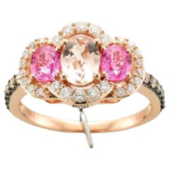 Le Vian Chocolatier Ring Featuring Peach Morganite, Bubble Gum Pink Sapphire