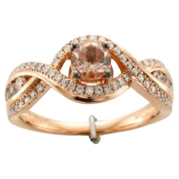 La bague Le Vian Chocolatier avec Morganite pêche et diamants chocolat