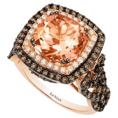 Le Vian Chocolatier Ring Featuring Peach Morganite Chocolate Diamonds