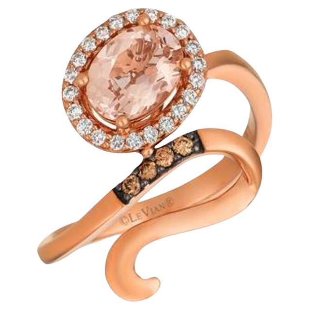 Le Vian Chocolatier Ring Featuring Peach Morganite Chocolate Diamonds For Sale