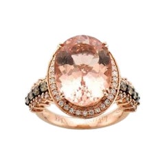 Le Vian Chocolatier Ring featuring Peach Morganite Chocolate Diamonds , Vanilla