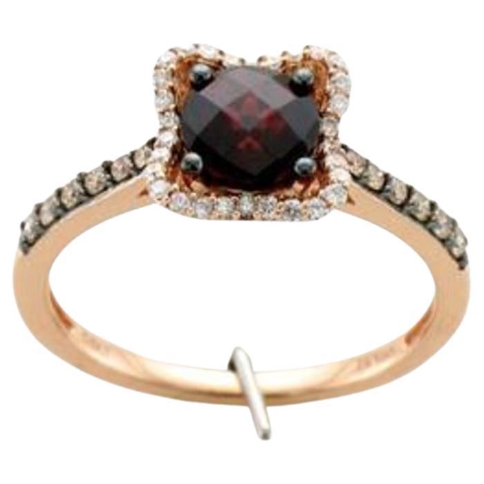 Le Vian Chocolatier Ring Featuring Raspberry Rhodolite Chocolate Diamonds For Sale