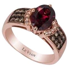 Le Vian Chocolatier Ring featuring Raspberry Rhodolite Chocolate Diamonds 