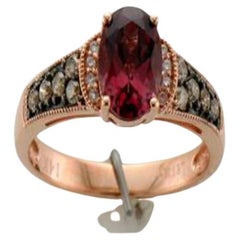 Le Vian Chocolatier Ring mit Himbeer-Ring aus Rhodolith und schokoladenbraunen Diamanten