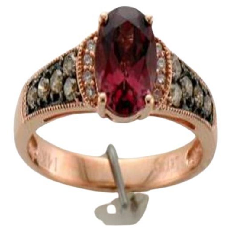 Diamond Rasberry Le Vian Chocolatier Ring Featuring Raspberry Rhodolite Chocolate ...