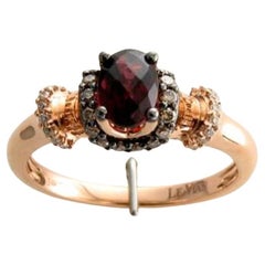 Le Vian Chocolatier Ring mit Himbeer-Ring aus Rhodolith und schokoladenbraunen Diamanten