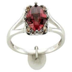 Le Vian Chocolatier Ring Featuring Raspberry Rhodolite Chocolate Diamonds Set