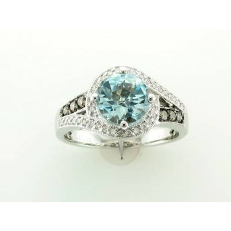 Le Vian Chocolatier Ring featuring Sea Blue Aquamarine Chocolate
