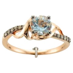 Le Vian Chocolatier Ring featuring Sea Blue Aquamarine Chocolate Diamonds
