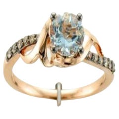 Le Vian Chocolatier Ring Featuring Sea Blue Aquamarine Chocolate Diamonds