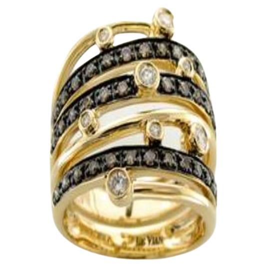 Le Vian Chocolatier Ring Featuring Vanilla Diamonds, Chocolate Diamonds Set  For Sale