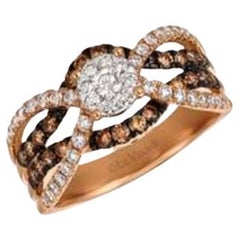 La bague Le Vian Chocolatier ornée de diamants Vanilla et de diamants chocolat