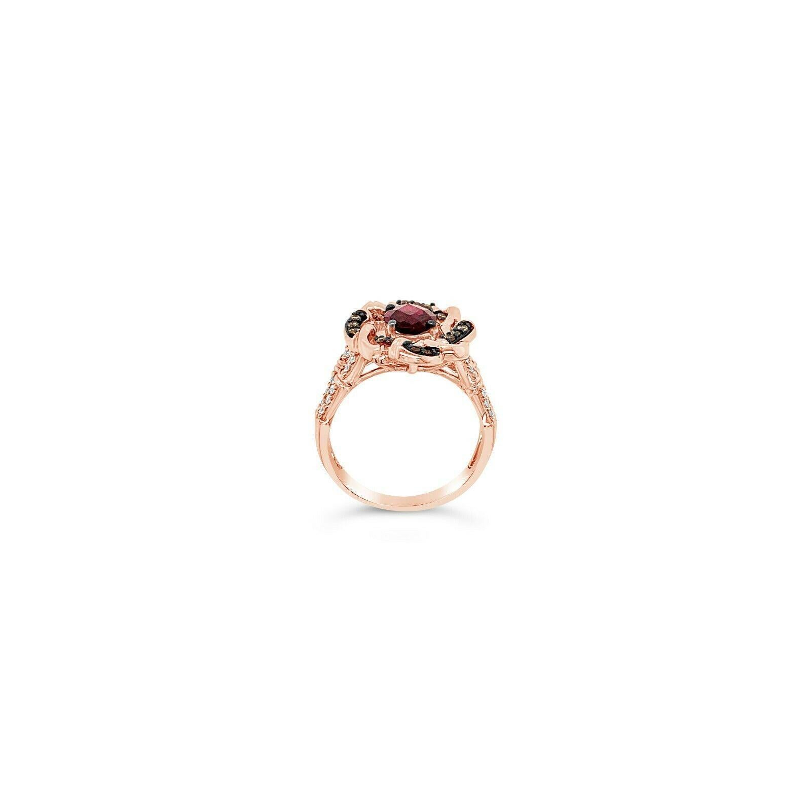 Le Vian Chocolatier® Ring - Rhodolite, Vanilla/Chocolate Diamonds® 14K Rose Gold