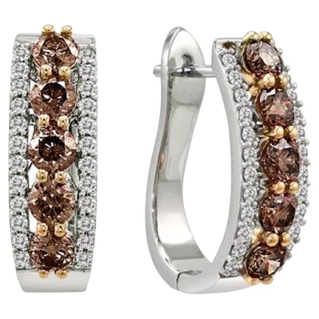 Le Vian Couture Earrings Featuring Chocolate Diamonds, Vanilla Diamonds Set For Sale