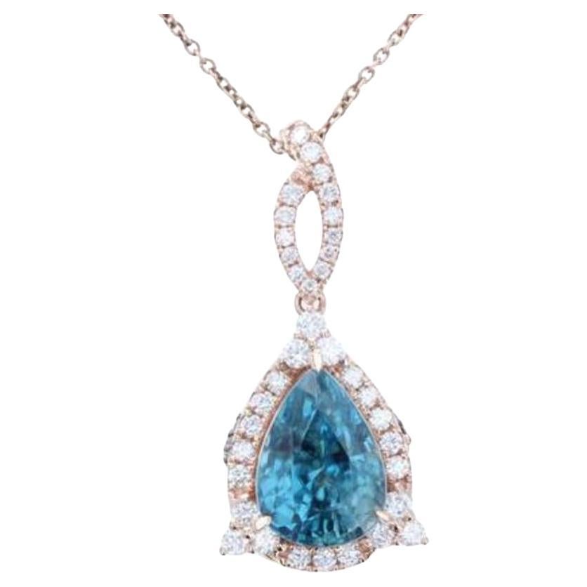 Le Vian Couture Pendentif en zircon bleu et vanilla avec diamants