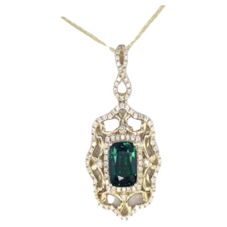 Le Vian Couture Pendant featuring Forest Green Tsavorite Vanilla Diamonds set For Sale