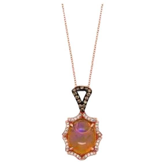 Le Vian Couture Pendant Featuring Neopolitan Opal Chocolate Diamonds For Sale