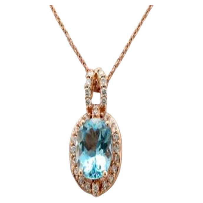 Le Vian Couture Pendant Featuring Sea Blue Aquamarine Vanilla Diamonds For Sale