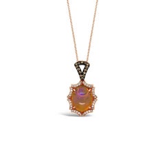 Le Vian Couture Pendant, Opal, Chocolate/Vanilla Diamonds 18K Strawberry Gold