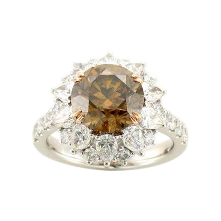 Le Vian Couture Ring mit schokoladenbraunen Diamanten und Vanilla-Diamanten besetzt