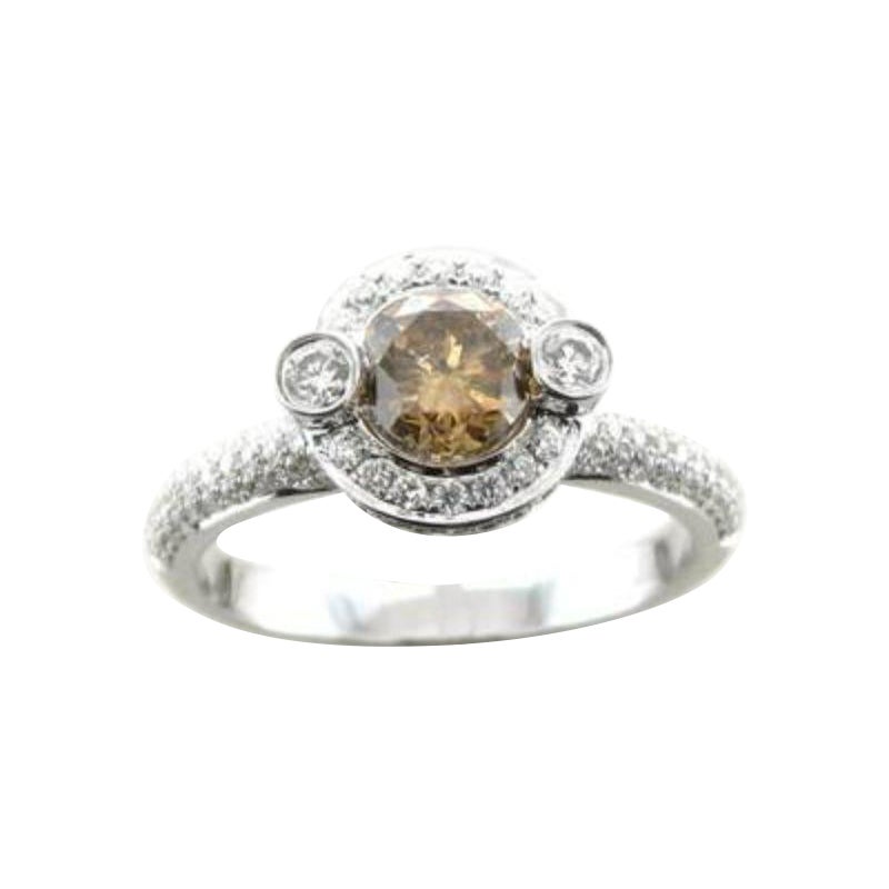 Le Vian Couture Bague avec diamants chocolat et vanille sertis en or 18 carats